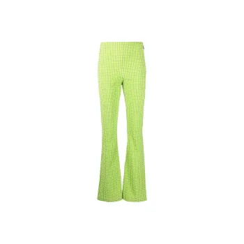 MSGM High Waisted Checked Flared Pants