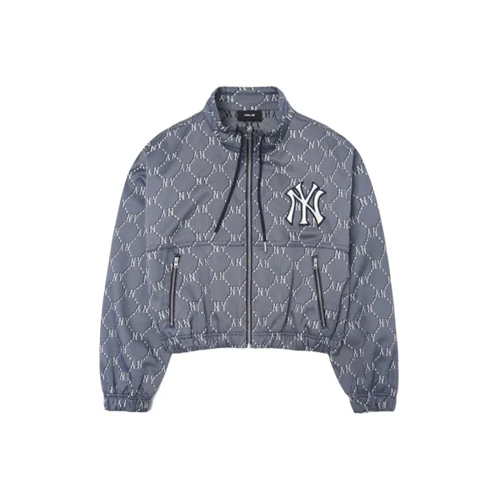 MLB MONOGRAMNEW YORK YANKEES Cropped Coats Women's Blue-0