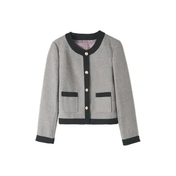HIPPIEMISS Cropped Coats Women's Gray