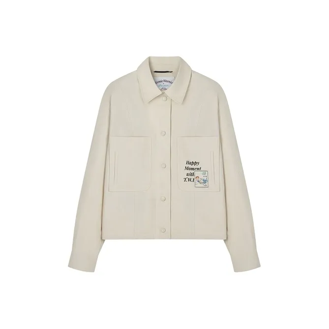 Teenie Weenie x &PACAIN Cropped Coat Women's Ivory-0
