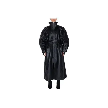 Khy By Kylie Jenner Faux Leather Trench Black