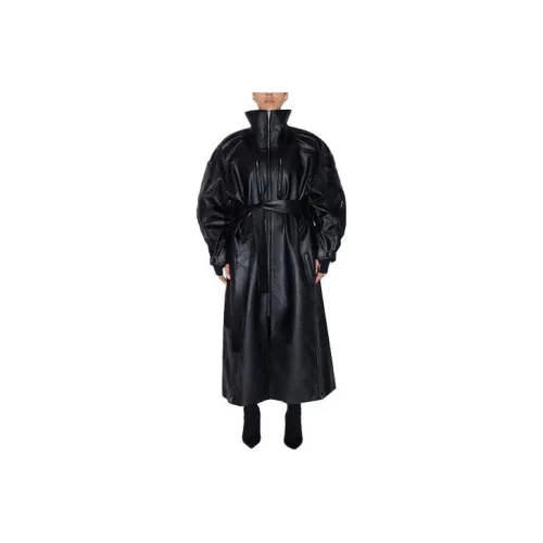 Khy By Kylie Jenner Faux Leather Trench Black