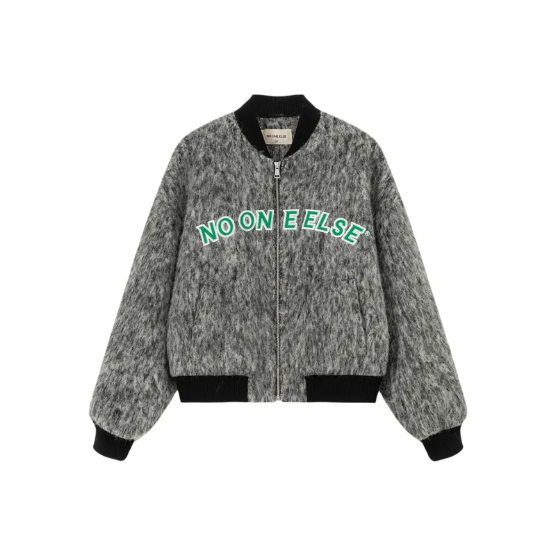 NO ONE ELSE Coats Women's Black Gray-0