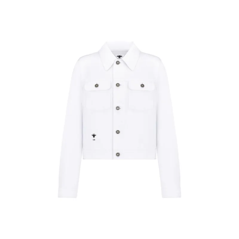 DIOR SS24 Denim Jacket Women's White-0