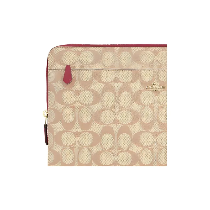 COACH Canvas Computer Case For Laptop Bag Tubas Women's Monogram Brown-2