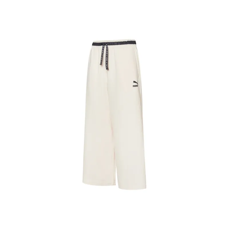 PUMA Knitted Sweatpants Women's Ecru-0