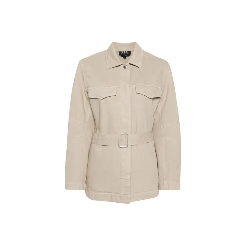 A.P.C Debble Belted Denim Jacket-0