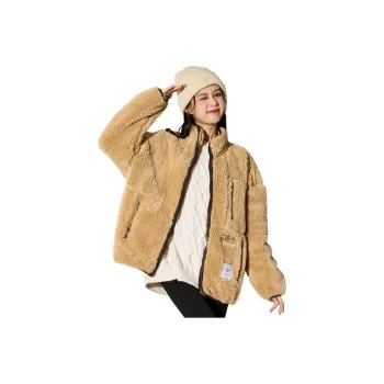 Tonlion Velvet feel Coat Women's Milk Tea Brown