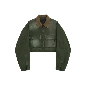 WE11DONE SS24 Denim Jacket Women's Green