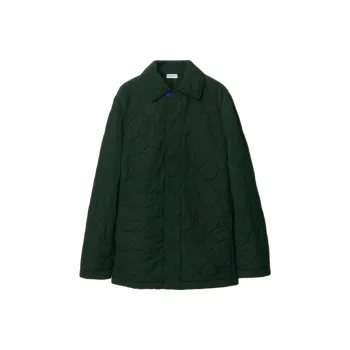 Burberry Equestrian Knight Embroidered Quilted Coat