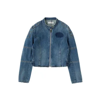 MOUSSY Denim Jacket Women's Blue