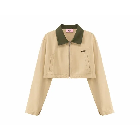 CHUU Cropped Coats Women's Khaki-0