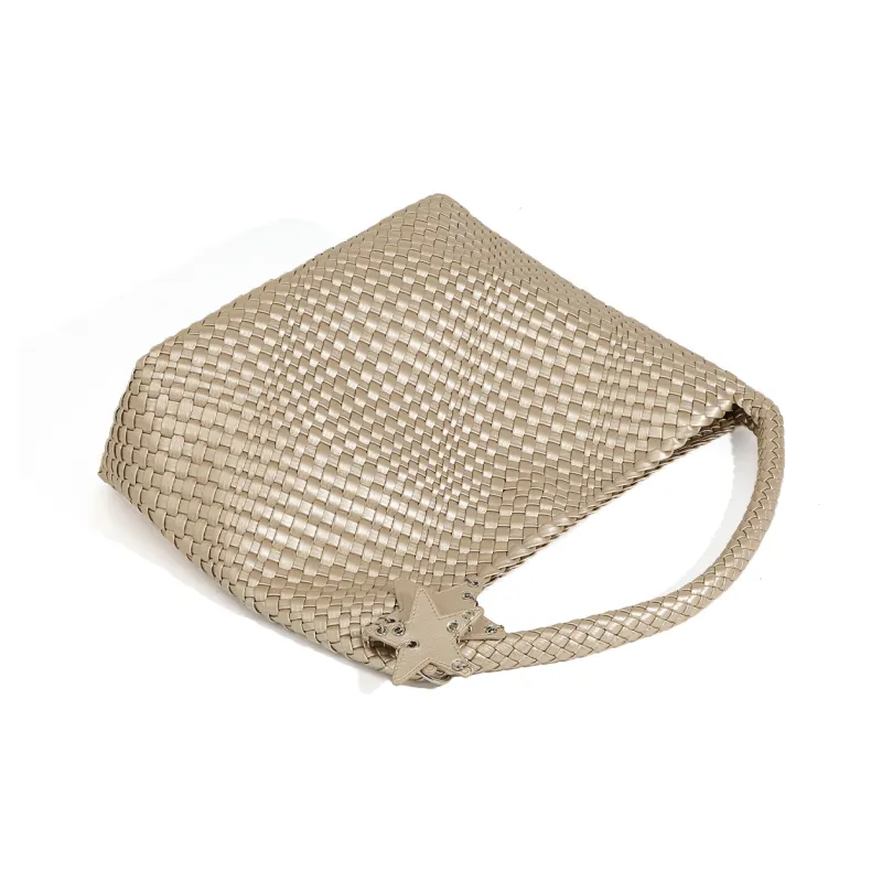 BOBDOG PU Tote Bag, Shopping Bag, Shoulder Bag Women's Champagne-2