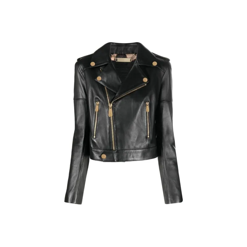 PHILIPP PLEIN Leather Biker Jacket-0