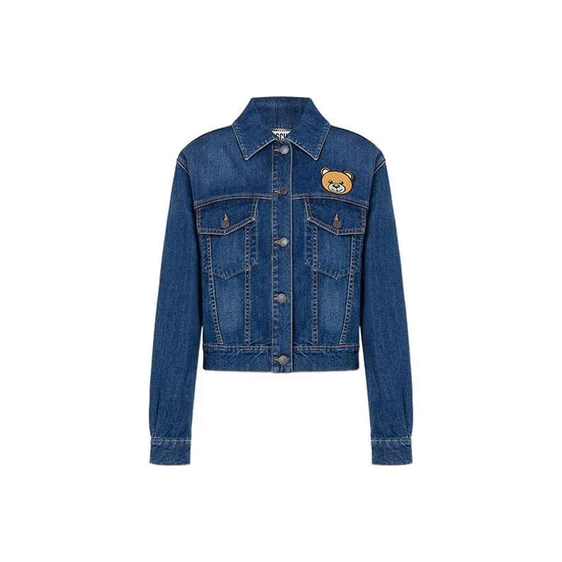 MOSCHINO Denim Jackets Women's Blue-0