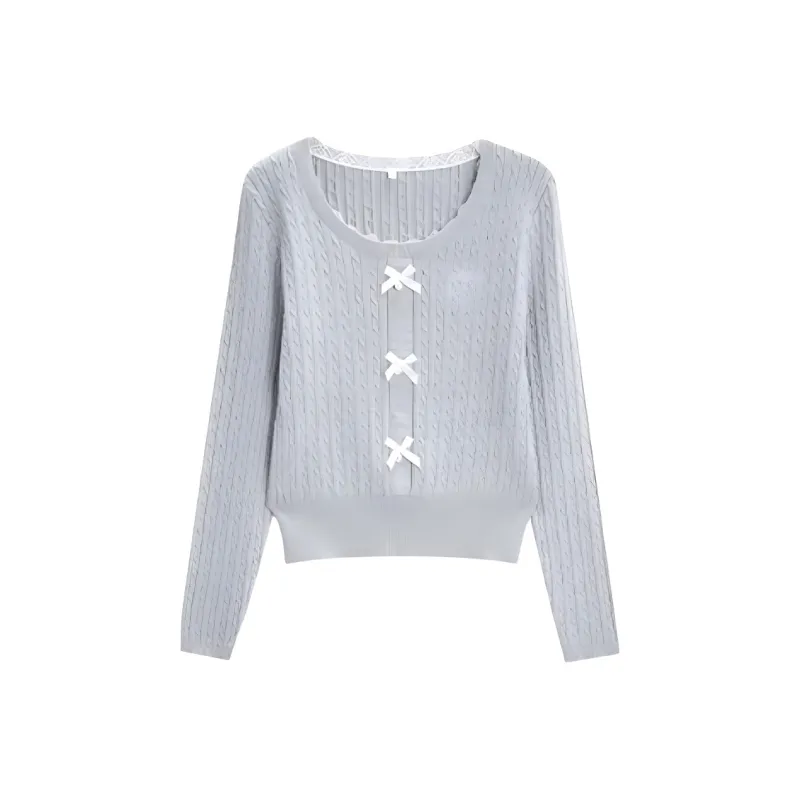Love To Serve Knitwear Women's Gray-0