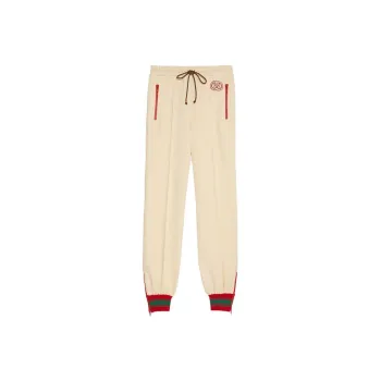 GUCCI Knitted Sweatpants Women's Beige