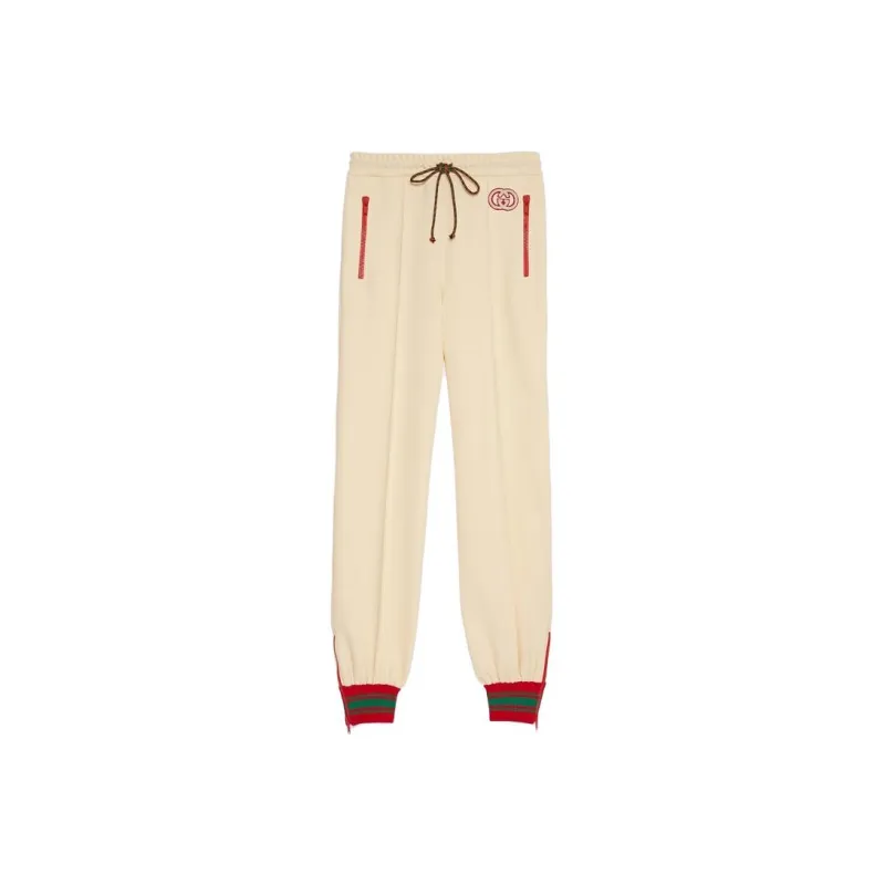 GUCCI Knitted Sweatpants Women's Beige-0