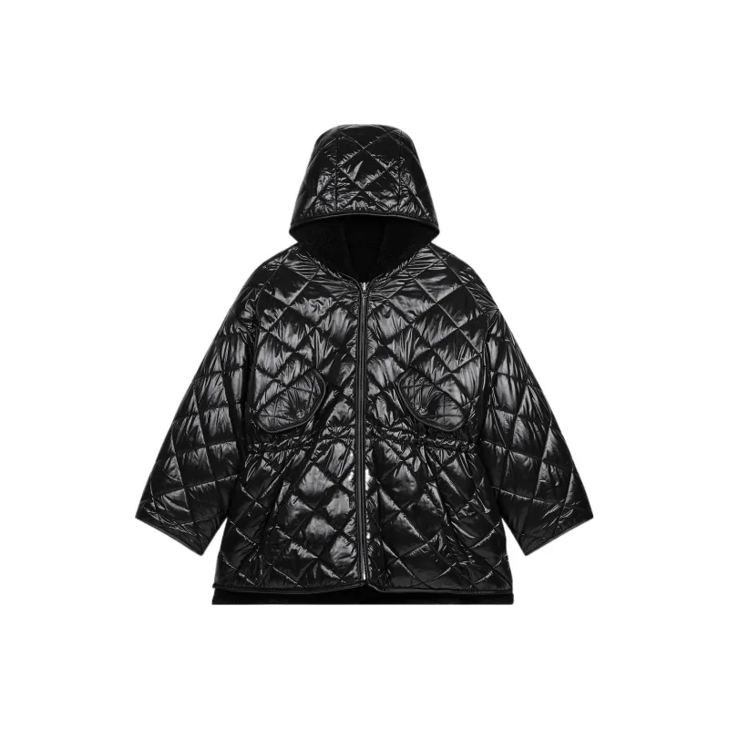 Maje SS22 Puffer Jacket Women's Black-0