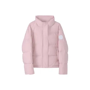 Fstudio Korean Style Stand Collar Cropped Loose Fit Down Jacket Women's Pink