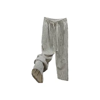 Cypress House Casual Pants Women's Beige With Black Stripes