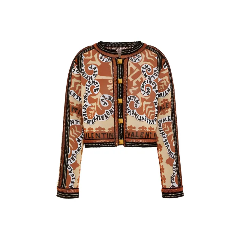 Valentino Giacca Maglia Jacket 'Nero/Arancio Oro'-0