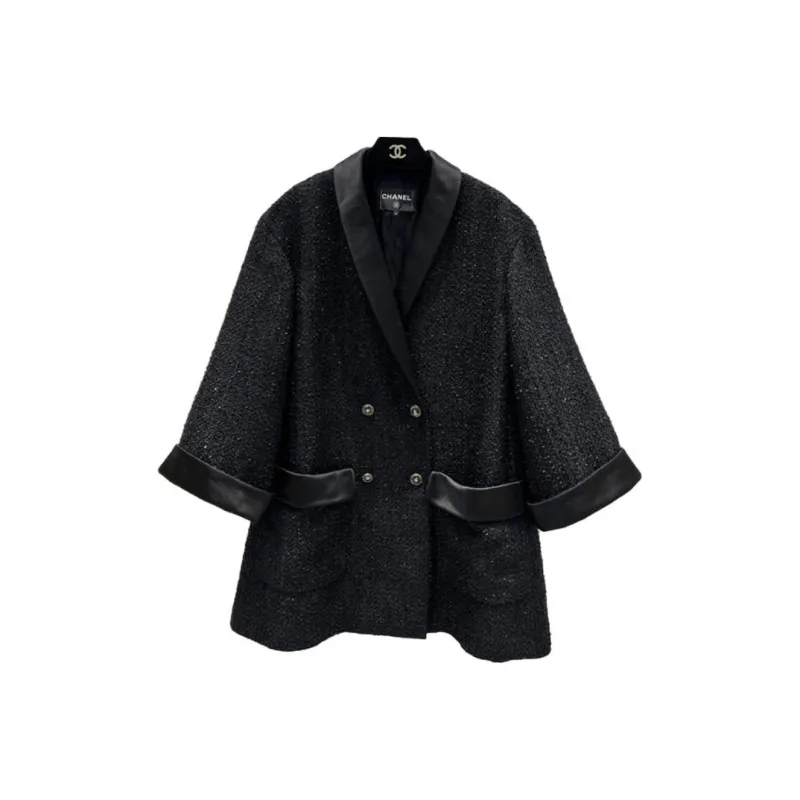 CHANEL Coats Women's Black-0