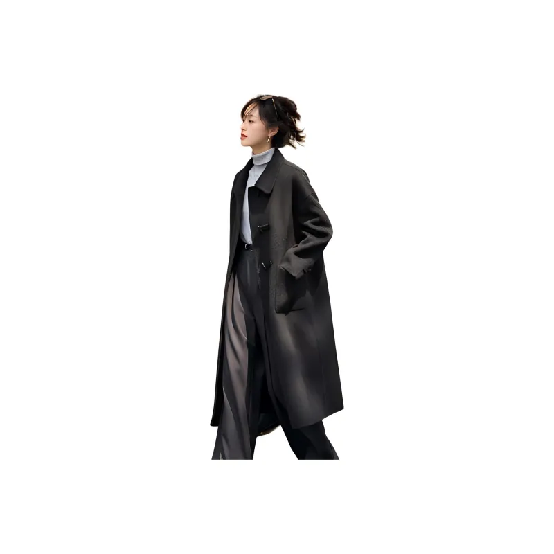 Mo Han Yi Mei Coat Women's Black Gray-0