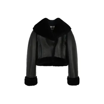 EENK Leather Jackets Women's Black