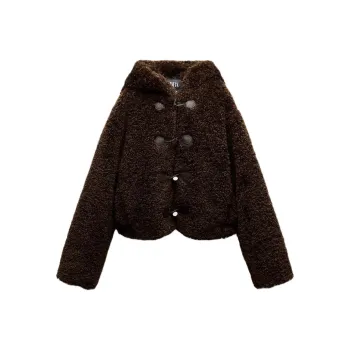 ZARA Trf Coats Women's Dark Brown