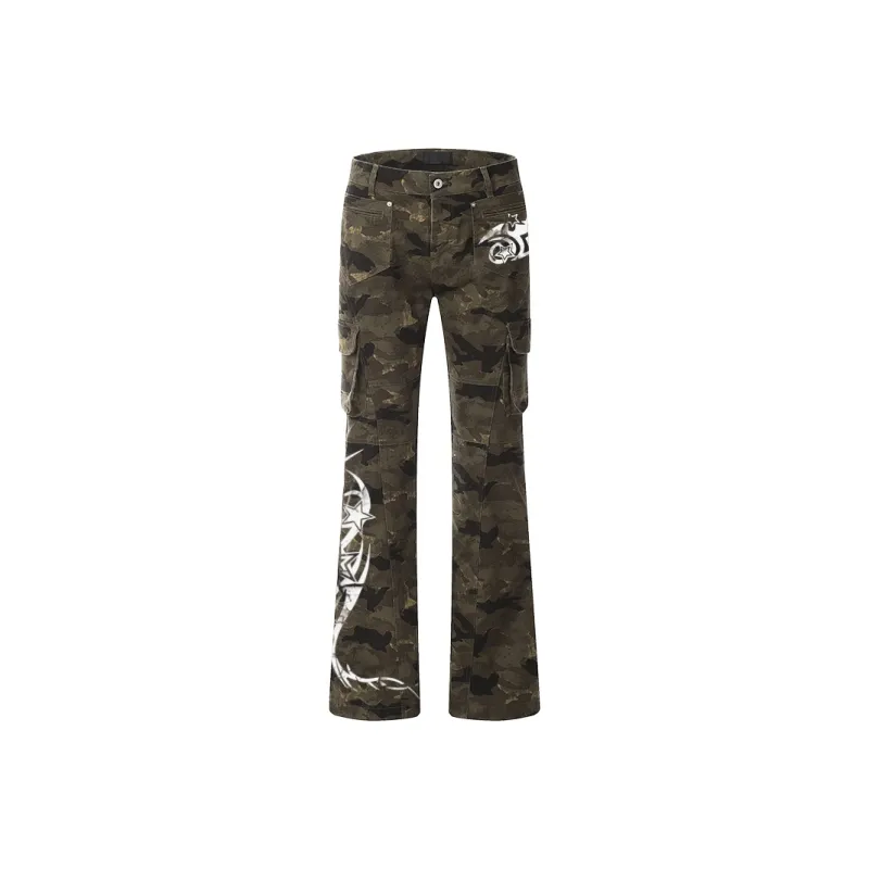 Beam Mix With Kimchi Slim Fit Bootcut Camouflage Jeans Unisex-24