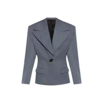 The Attico Single Breasted Logo Buttoned Blazer