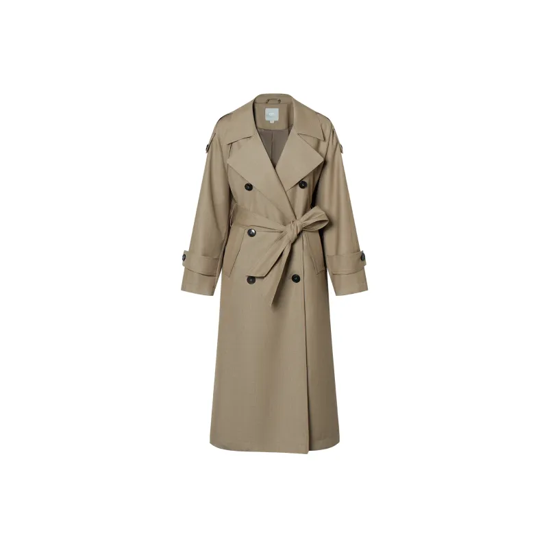 DIALOGUE Trench Coats Women's Light Mocha-0