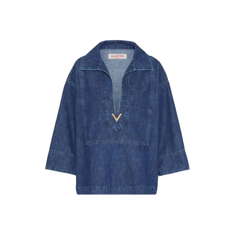 Valentino Denim Jacket Women's Blue-0