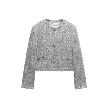 ZARA Cropped Coats Women's Multicolor