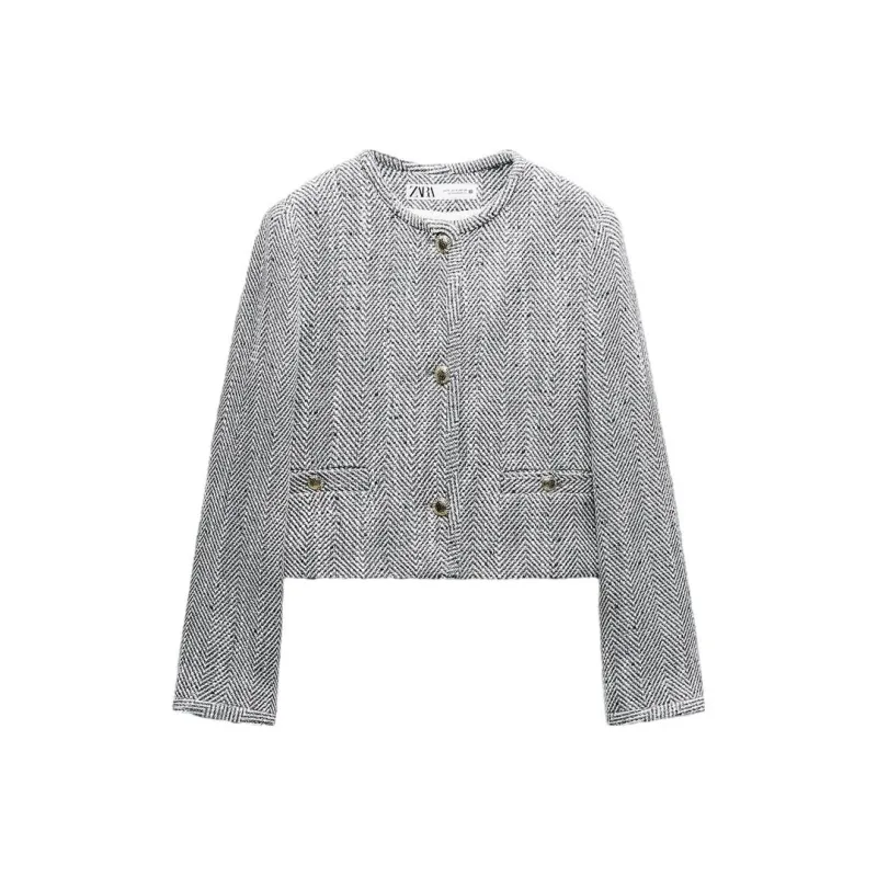 ZARA Cropped Coats Women's Multicolor-0
