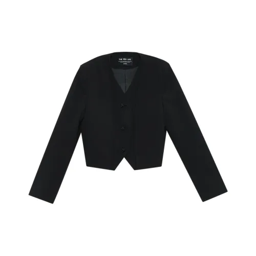 THE SEA LIFE Cropped Coat Women's Black Mage
