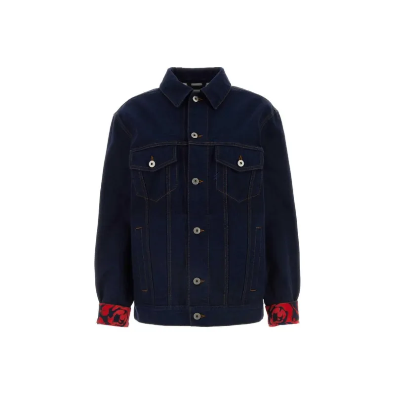 Burberry Long Sleeved Buttoned Denim Jacket-0