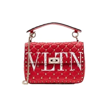 Valentino Cow Leather One Shoulder Handbag Women's Red
