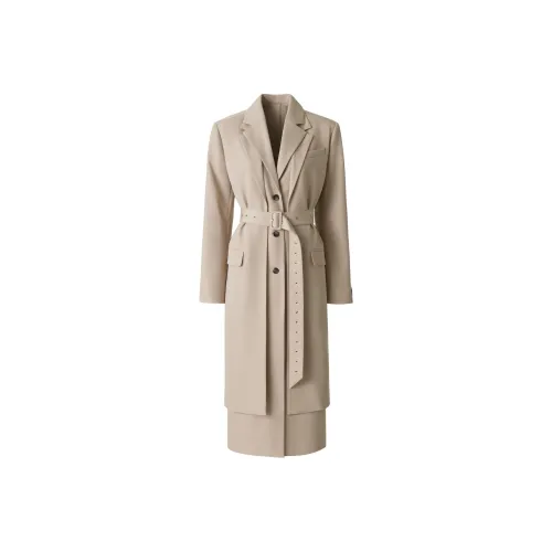 H&M Wool Blend Double Layered Coat Beige