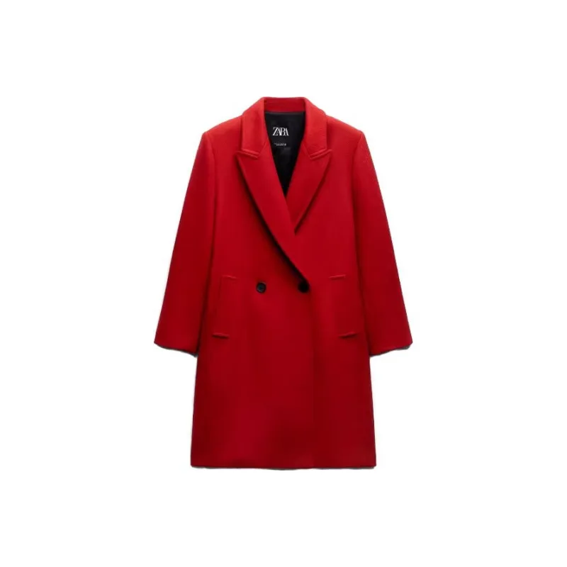 ZARA Coats Women's Red-0