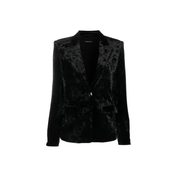 Patrizia Pepe Crushed velvet Single breasted Blazer