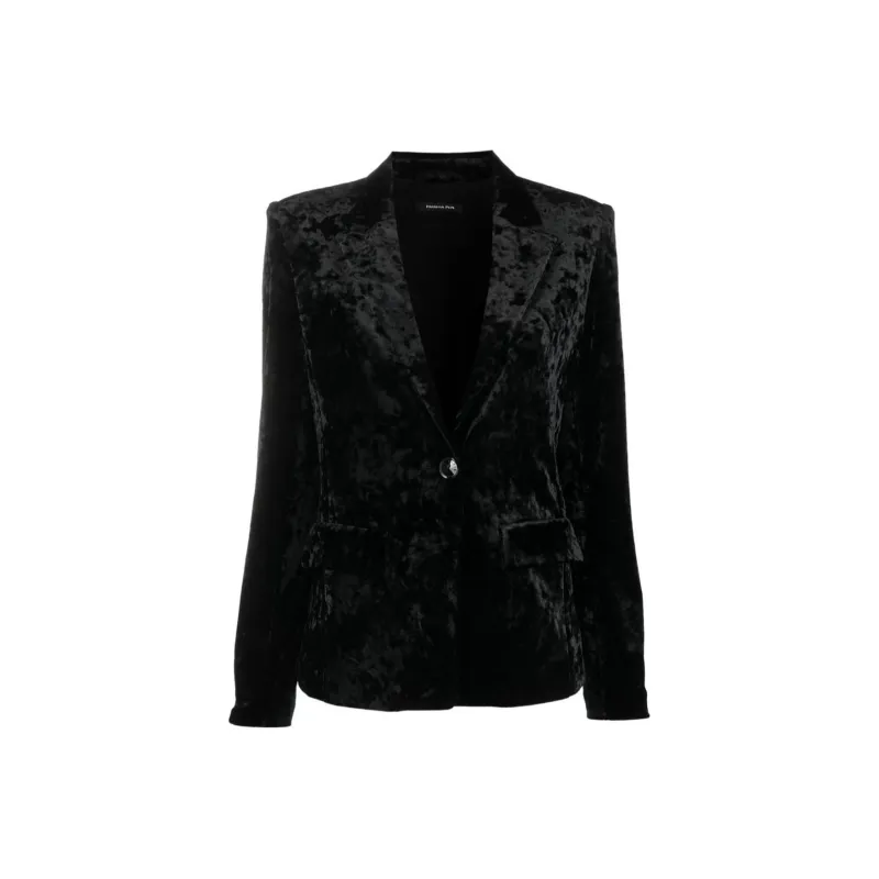 Patrizia Pepe Crushed velvet Single breasted Blazer-0