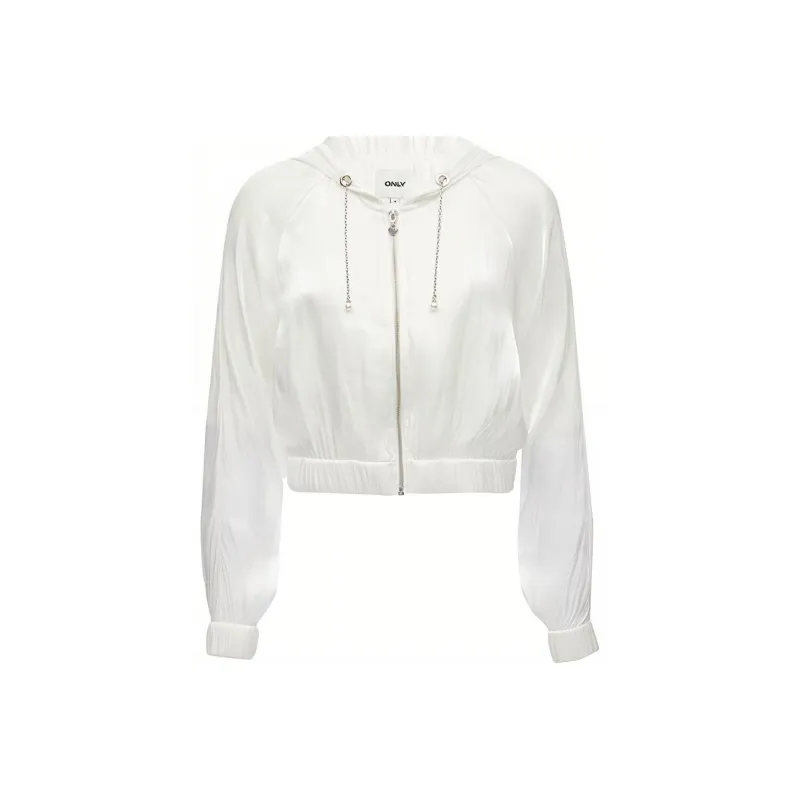 ONLY Cropped Coats Women's Frosting White Color SUGAR SWIZZLE-0