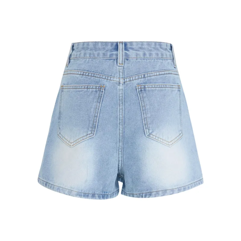 OROI Denim Short Skirts Women's Lace Up-1