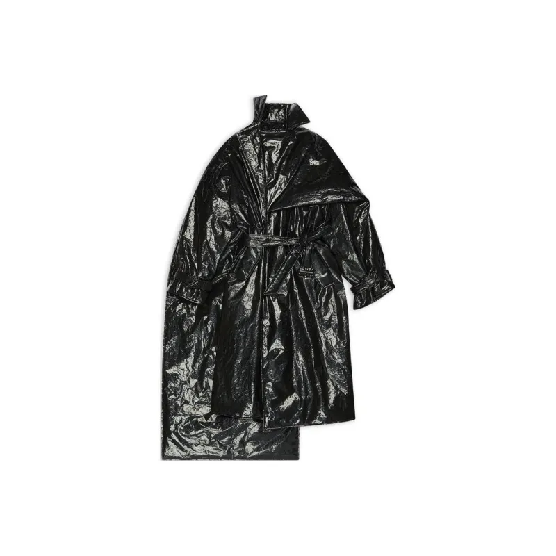 Balenciaga Trench Coat Women's Black-0