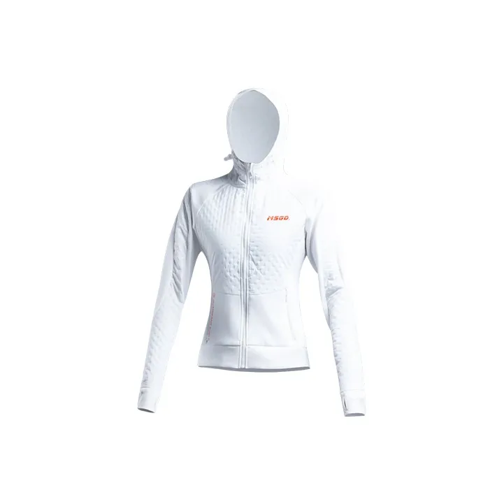 Monster Guardians Letter Solid Color Hooded Puffer Jacket Women's Layer Cloud White-0