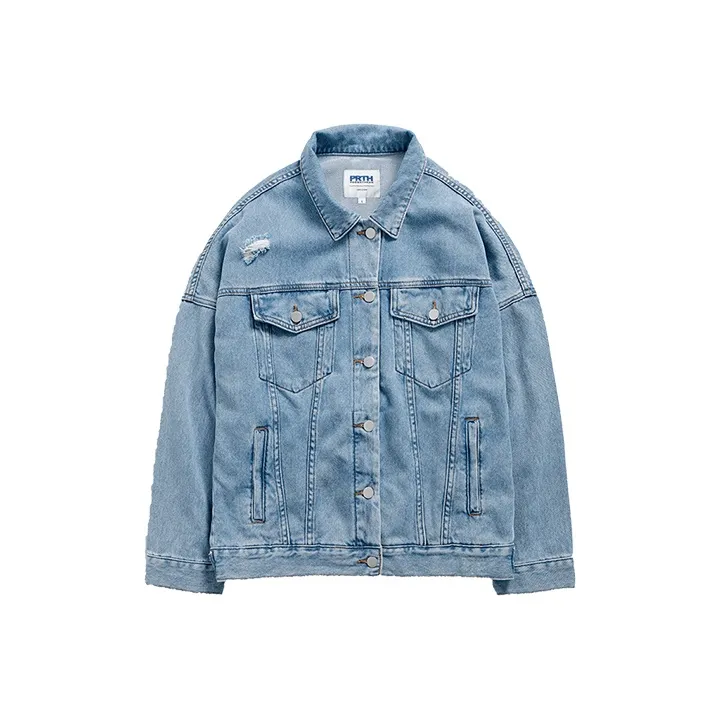 Prth Promethean Denim Jacket Women's Light Blue-0