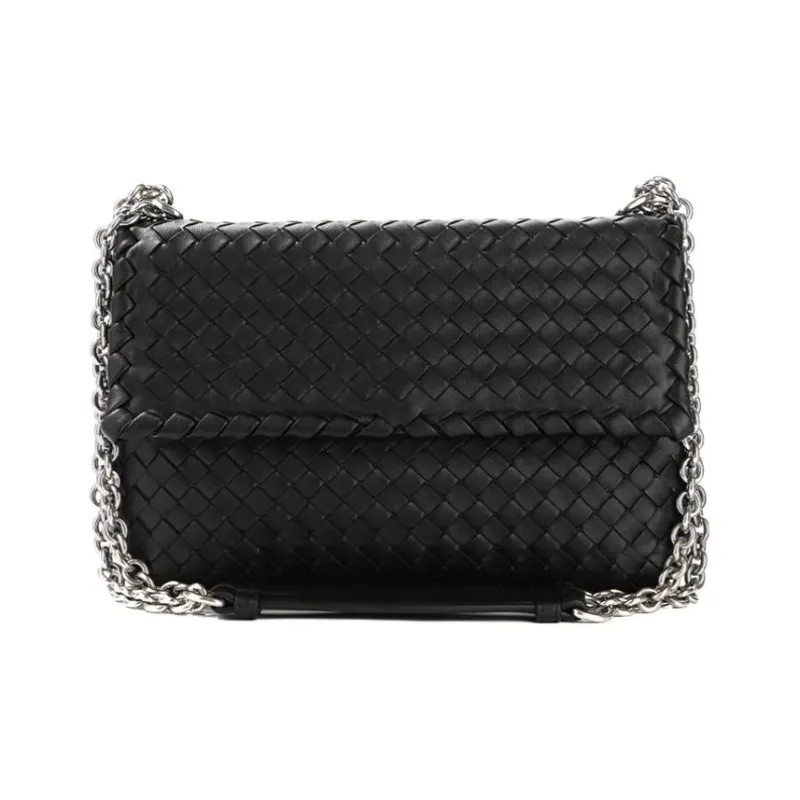 Bottega Veneta Sheepskin Shoulder Bag Women's Black-0