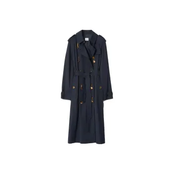 Burberry Trench Coats Women's Marine Blue